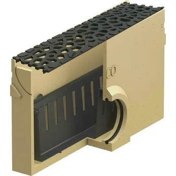 podlahová vpusť Vpust odtoková s litinovým roštem ACO Euroline Voronoi s kalovým košem 0,5 m