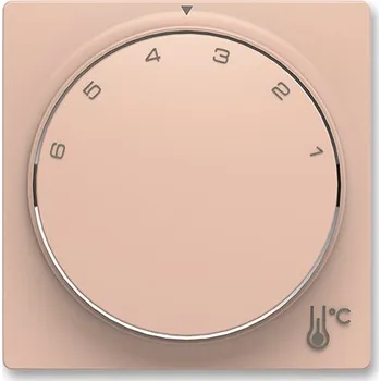 vypínač Kryt termostat otočný prostor ABB Zoni pudrová, bílá