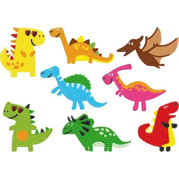 omalovánky Diamantové malování pro děti - samolepky - Dinosauři