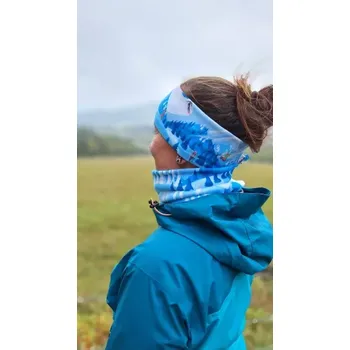 Sportovní čelenka Zimní culíkovka a nákrčník 2v1 - Zimní radovánky (Vyteplená culíkovka a nákrčník 2v1 z microfleecu)