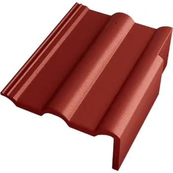 betonová krytina Taška okrajová pravá Betonpres Exclusiv višňová