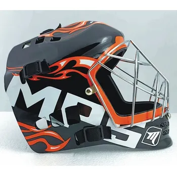 Florbal MPS brank. maska Pro Flame - Black/Orange/Chrome