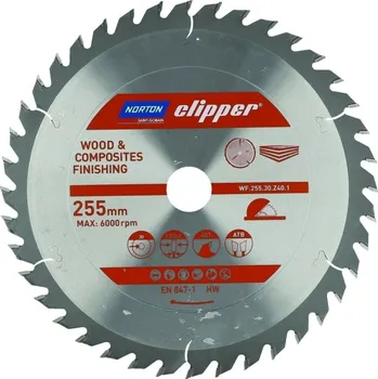 Pilový kotouč Kotouč pilový Norton Wood&Comp. Finish 255×30×3,2 mm, 80 z.