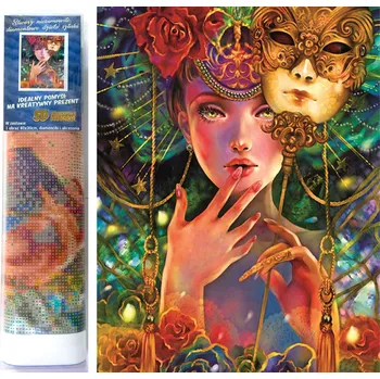 Puzzle Norimpex Diamantové malování Karnevalová maska 30x40cm