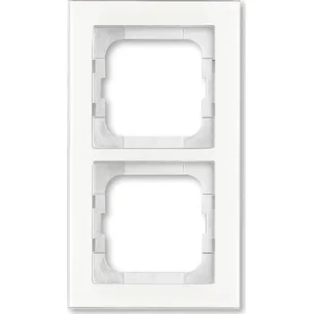 vypínač Rámeček ABB Busch-axcent dvojnásobný sklo bílé