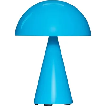 Lampička Modrá kovová nabíjecí stolní lampa Hübsch Mush 20 cm