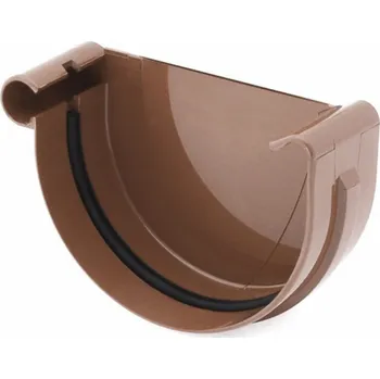 okap Plastové čelo žlabu PVC 75 mm hnědá levé