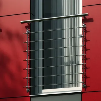 Zábradlí Zábradlí nerezové s vodorovnou výztuží KARINA rozteč kotvení 1160 mm s madlem