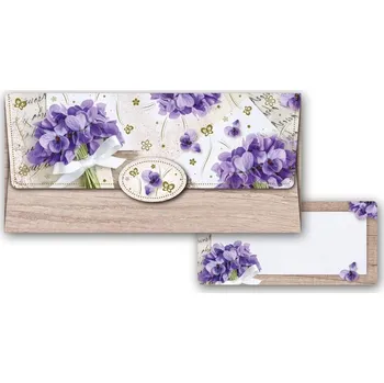 Kalendář Obálka na peníze dárková, 55-041, fialky