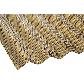 Průsvitná krytina Deska polykarbonátová vlnitá MARLON CSE Diamond VL 76/18 2UV bronz 1,045×2 m