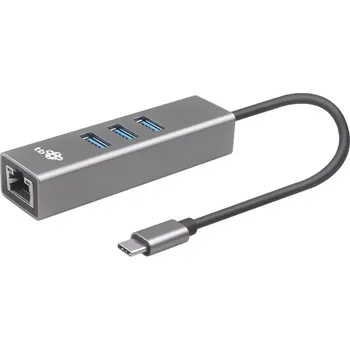 Notebook TB Touch USB C - RJ45, 3x USB adaptér 1000Mb/s (AKTBXKACRJ453UG)