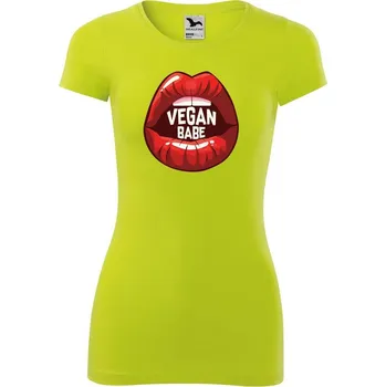 Dámské tričko DOBRÝ TRIKO Dámské tričko Vegan babe Velikost: L, Barva: Limetková