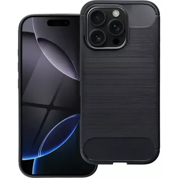 Pouzdro na mobilní telefon Silikonové pouzdro Carbon na mobil Apple iPhone 16 Pro Černé (Silikonový kryt či obal Carbon na mobilní telefon Apple iPhone 16 Pro černé)