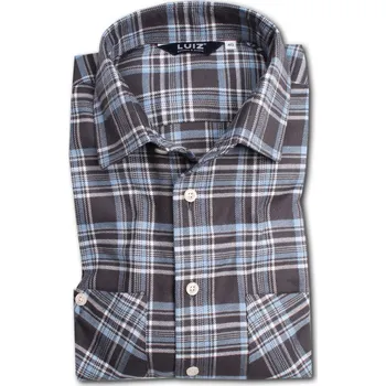 LUIZ Pánská flanelová košile Bruno 188 >PRODLOUŽENÁ DÉLKA< Velikost: 40