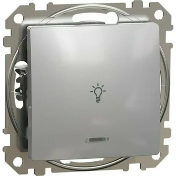 vypínač Tlačítko světlo řazení 1/0So Schneider Sedna Design aluminium