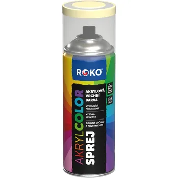 Barva akrylová vrchní Roko AKRYCOLOR Sprej slonová kost světlá, 400 ml