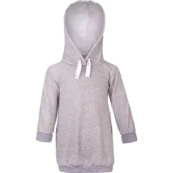 Dívčí šaty Little Angel Šaty mikinové - šedý melír lesk Velikost: 122