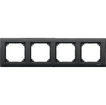 Rámeček Schneider Electric Merten M-Plan čtyřnásobný antracit