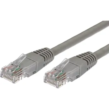 Síťový kabel Patchcord kabel kat.5e RJ45 UTP 1m šedý