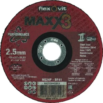 Řezný kotouč Kotouč řezný Flexovit Maxx3 NQ24P-T41 125×22,23 mm