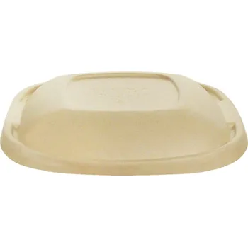 Jednorázové nádobí Víčko BIO na misky čtvercové 215x215mm natural 100% kompostovatelné - 400 ks
