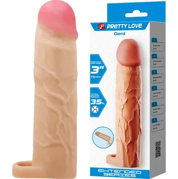 Návlek na penis Pretty Love Gerd Penis Sleeve with Ball Strap Skin