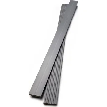 Podlahová lišta Lišta zakončovací plochá DŘEVOplus PROFI grey 10×62×2 000 mm