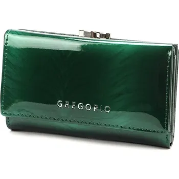 Peněženka Tmavězelená lesklá kožená peněženka Gregorio FF-108