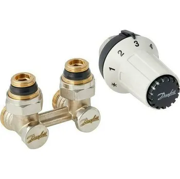 Hlavice pro radiátor Sada termostatické hlavice DANFOSS RAS-CK a šroubení RLV-KB rohové, 013G5276