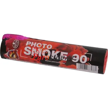 Zábavní pyrotechnika Srpyro.cz s.r.o. Dýmovnice PHOTO SMOKE 90 červená