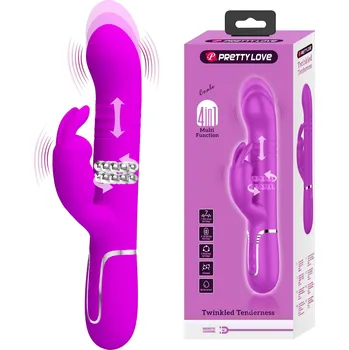 Vibrátor Pretty Love Coale Twinkled Tenderness 4in1 Rotating & Thrusting Rabbit Vibrator Pink