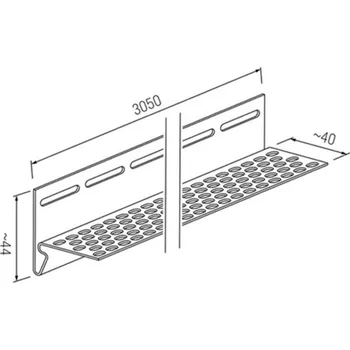 Spodní větrací profil WOOD SIDING SV-10 /3,05 m