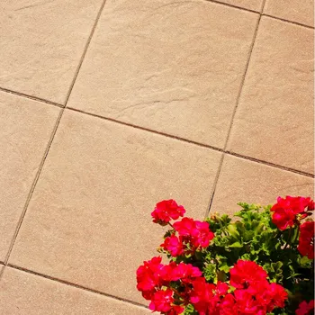 Stavební materiál Dlažba betonová BEST TERASOVÁ reliéfní rubio tryskaný karamel 400×400×40 mm