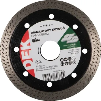 Řezný kotouč Kotouč řezný DIA DEK HARD CERAM 115×22,23 mm