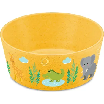 Dětská miska se zvířecím motivem, 400 ml, organic, žlutá, KOZIOL