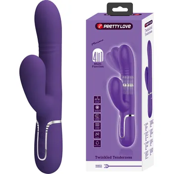 Vibrátor Pretty Love Mariana Twinkled Tenderness 4in1 Thumping & Nodding & Rolling Rabbit Vibrator Purple