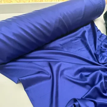 Armani satén Kobalt (E) (Lehká vzdušná lesklá šatovka)