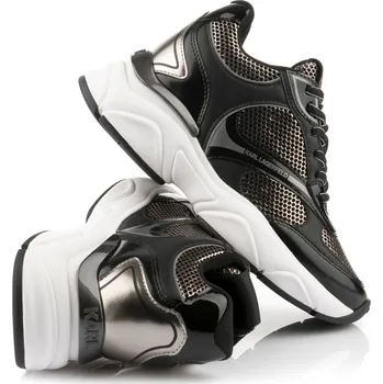 Dámské tenisky TENISKY KARL LAGERFELD KOMET WEDGE LO LACE MIX BLACK LTHR & TEXTILE2