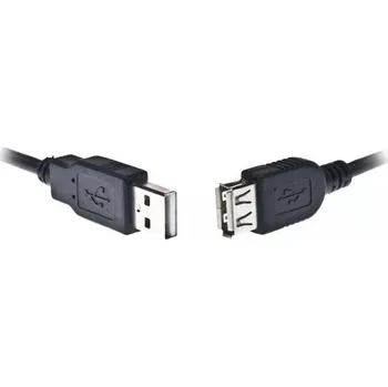 Datový kabel Gembird CCP-USB2-AMAF-6 Kabel USB A-A 1,8m 2.0 prodluž,HQ Black,zlac.kont.