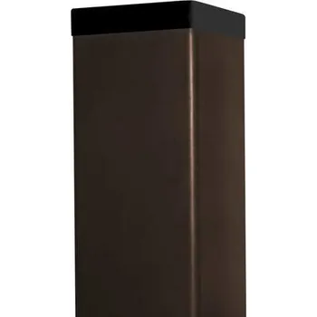 Plot Sloupek poplastovaný DŘEVOplus hnědý 60×60 mm 1,5 m řez