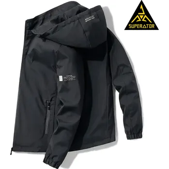 Pánská větrovka Bunda s kapucí a zapínáním na zip, větrovka s kapsami na zip, pro jarní a podzimní období Barva: Černá, Velikost: L