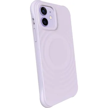 Pouzdro na mobilní telefon Picasee Shock-proof case MagSafe na Apple iPhone 12 - Vlastní gravírování - Fialová