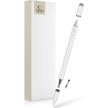 Příslušenství pro tablet DOTYKOVÉ PERO TECH-PROTECT USP200 SE 3 NÁSTAVCI BÍLÉ