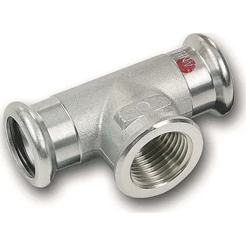 rozdělovač topení T-kus redukovaný lisovací Sanha Therm 24130G 54 mm × 1/2"