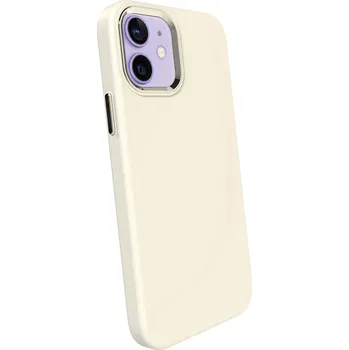 Pouzdro na mobilní telefon Picasee Premium case MagSafe na Apple iPhone 12 - Vlastní gravírování - Béžová