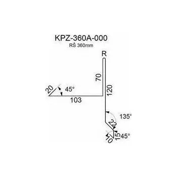 Střešní lemovaní Závětrná lišta RS360SA SP35 2V16A 0,50mm 2bm