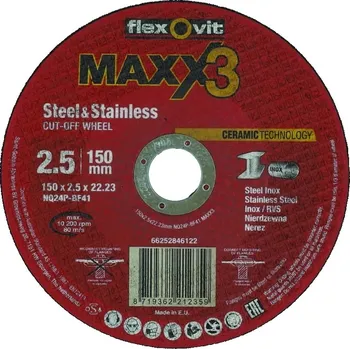 Řezný kotouč Kotouč řezný Flexovit Maxx3 NQ24P-T41 150×22,23 mm
