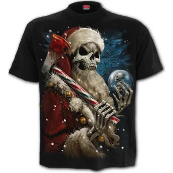 Metalové tričko Spiral CANDY CANE SANTA DW264600 Velikost: XL