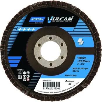 Brusný kotouč Kotouč brusný lamelový Norton Vulcan R842 150×22,23 mm 40