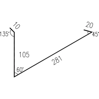 Střešní lemovaní Lemování komínu RS416V-60 SP25 RAL7035 0,50mm 2bm
